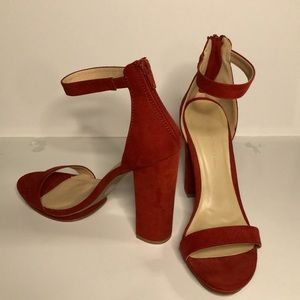 Red heels, Chunky 4” heel, worn once.